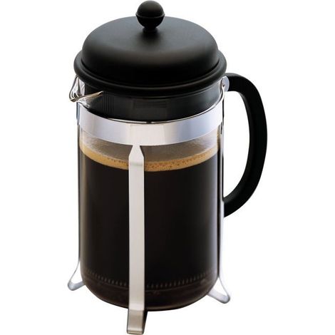 Kaffeebereiter mit Kunststoffdeckel - BODUM - Kaffeekanne - 12 Tassen - 1,5 l - Aus Tritan - Edelstahlrahmen (1/2)