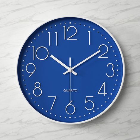 Horloge murale silencieuse pour salon, horloge murale numérique 3D simple et élégante, horloge murale de 30 cm pour la maison, horloge décorative populaire.