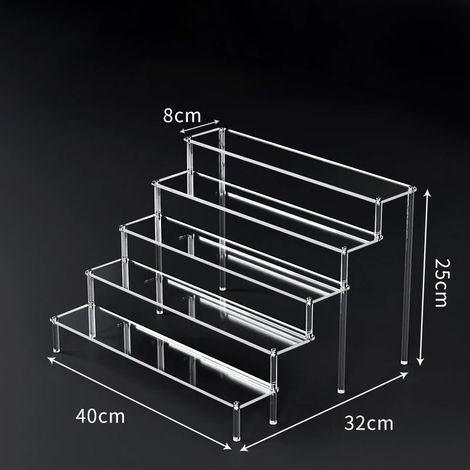 (D5208-4008-5T) Présentoirs en acrylique transparents pour figurines en argile, présentoir à desserts, présentoir à parfums, vitrine W-10 (1/5)