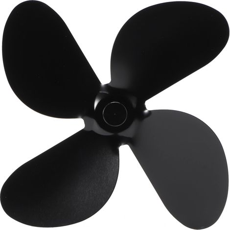 Pales de Ventilateur de Cheminée 4 Lames, Pièces de Rechange pour Poêle à Bois, Accessoires de Foyer Noir (1/5)