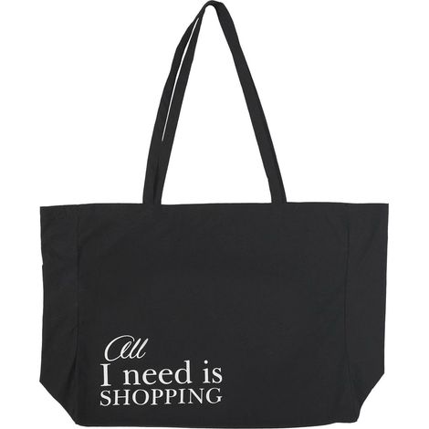 All I Need Is Shopping BORSA SHOPPER, nera, DA PORTARE A SPALLA (1/2)