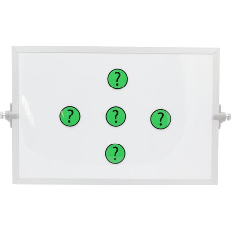 Symbole magnétique Point d'interrogation 3x3 cm vert (1/2)