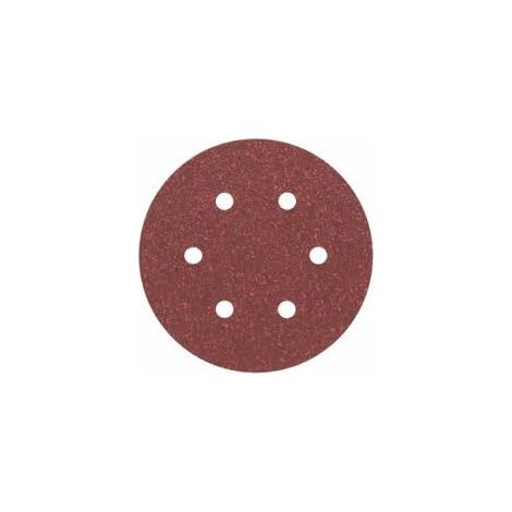 Disque abrasif 150mm 6 trous Velcro – Grain 80 – Lot de 10 disques pour bois dur et métal – Compatible avec ponceuses Makita (1/3)