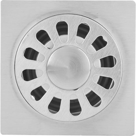 Lot de 2 siphons de sol carrés en acier inoxydable à double usage, accessoires pour machine à laver et salle de bain (1/5)