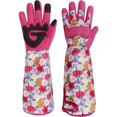 Gants de Jardinage Gants de Jardinage Longs for Femmes, résistants aux épines, écran Tactile avec Protection de l'avant-Bras et Paumes renforcées Gants de Jardinage (1/5)