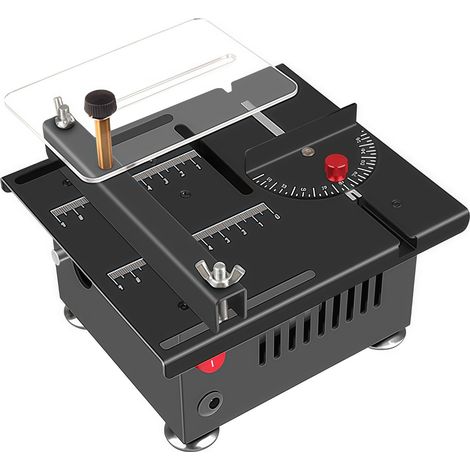 Scie de table pour artisans, Scie de table mini 100 W, vitesse et angle réglables, profondeur 16 mm, avec arbre flexible, pour plastique, bois et acrylique