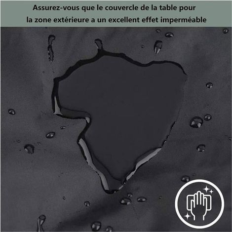 Housse de protection pour meubles de jardin, en tissu Oxford imperméable, pour Table de jardin, bâche de protection, 150x80x80 cm (1/5)