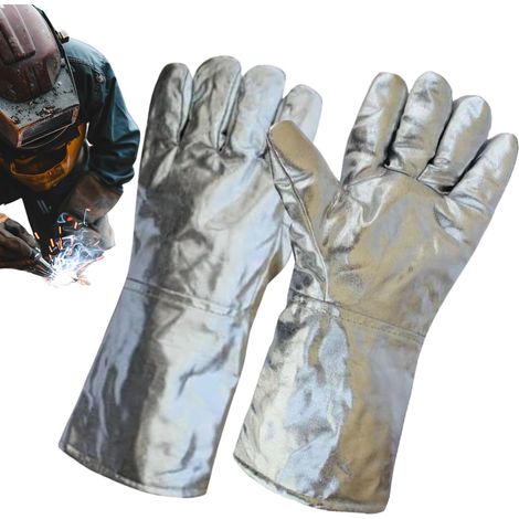 Gants de soudeur - Gants de soudage en feuille d'aluminium - Gants de (1/5)