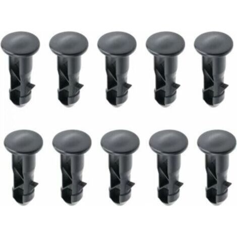 Goupilles de Charnière En Plastique Noir (65x18mm) - Lot de 10 Broches Pour Couvercles de Poubelles à Roulettes 240L Domestiques/Commerciales (1/4)