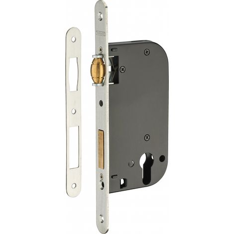 Thirard – Serrure encastrable à rouleau pour porte d'entrée – Axe 50mm – Gâche plate en acier – Verrouillage efficace – Installation facile (1/3)