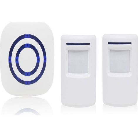 Alarma de paso TuseRxln, sistema de alarma inalámbrico para timbre de puerta con detector de movimiento, detector de acceso y timbre con sensor de movimiento.