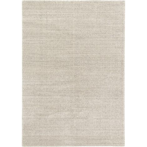Tapis salon et chambre 200x290 beige rectangle tissé motif faux uni GLACIA 1