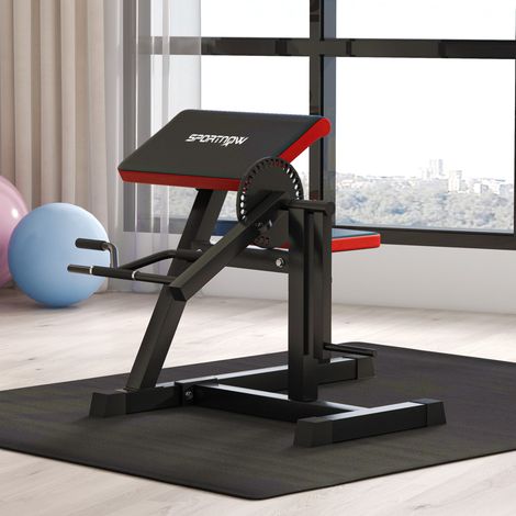 Banc de curl biceps/triceps avec siège réglable 5 positions, noir DESVIAE (1/5)