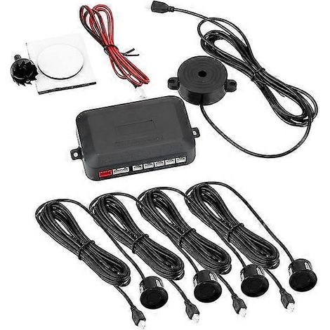 Kit de control de distancia de estacionamiento Parktronic PDC con 4 sensores, radar, sistema de monitor de marcha atrás y accesorios electrónicos para automóviles. (1/5)