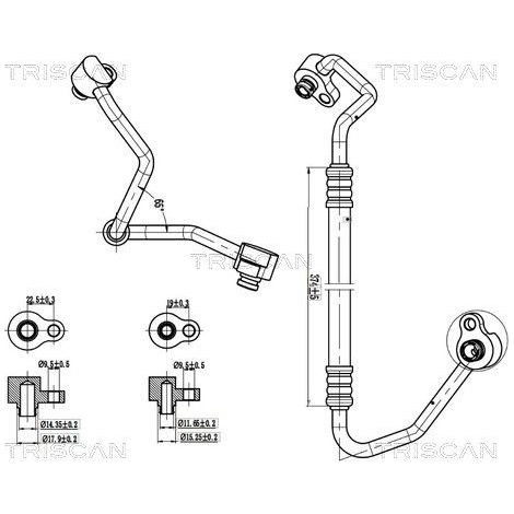 Conduite à haute/basse pression, climatisation TRISCAN 9010 16011 FORD 1703516
