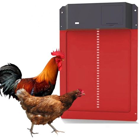 Automatic Chicken Coop Door, Chicken Door with Light Sensor, Waterproof Automatic Induction Battery Operated Light Sensor, Secure Chicken Farming (1/5)