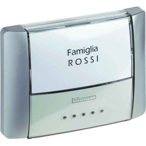 Bticino pulsante campanello targa ip55 colore tech 26108t (1/3)