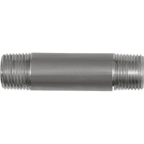 Riegler Rohrdoppelnippel, R 1 1/4, Länge 60 mm, Edelstahl 1.4571 (1/2)