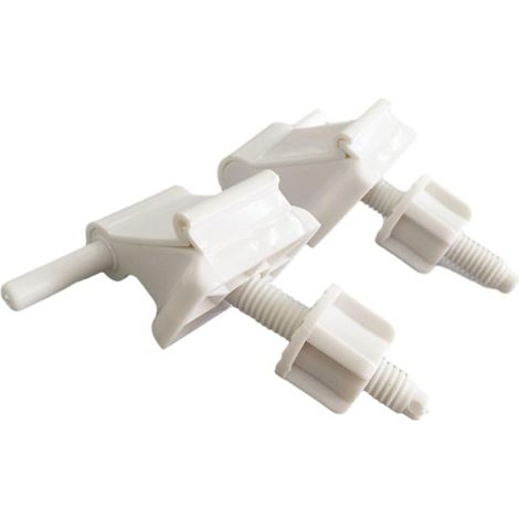 Kit di ricambio per la cerniera del sedile del WC compatibile con sedili WC standard (bianco). (1/3)