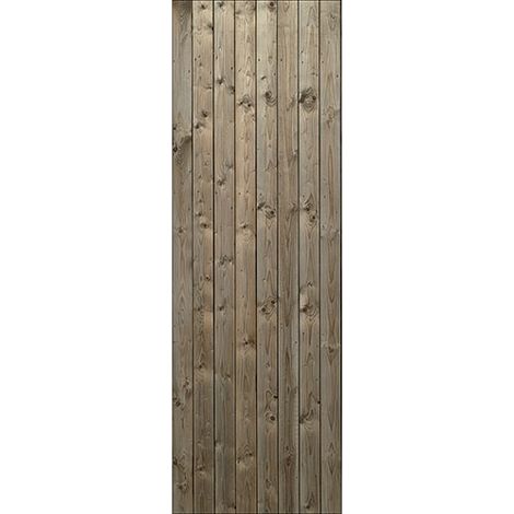 Sticker réfrigérateur et lave vaisselle, planches de bois vertical trompe l'oeil, 180 cm X 59,5 cm (1/3)