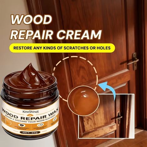 KineShineX Reparaturfarbe für Massivholzmöbel, Reparaturpaste, Reparatur von Holzböden, Ausbesserungslack, Farbstift und Reparatur von Holzarbeiten. (1/5)