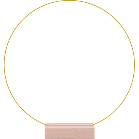 Couronne de fleurs en métal de 30 cm avec support en bois, accessoire de décoration florale pour mariage à faire soi-même (1/5)