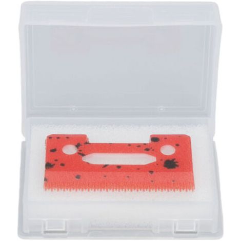Lame de coupe céramique 49 pièces pour tondeuse cheveux, dents précises, remplacement tondeuse barbe, rouge (1/5)