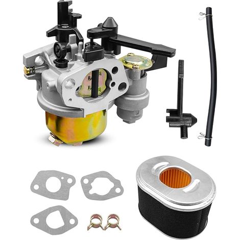 Carburateur 208 cc pour moteurs B&S 596079 596080 592864 CR950 CR750 6,5 HP remplace 84004577 595783 595651 595780, kit de réglage du carburateur avec entrée vers le haut à 90° et 1/4 Tubes (1/4)