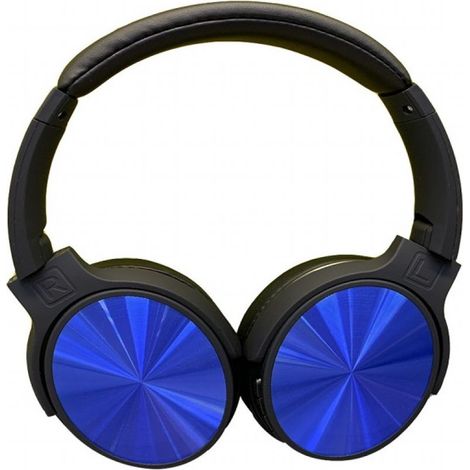 Auriculares inalámbricos Bluetooth V-TAC con cabezal giratorio de 500 mAh, color azul, con estuche (1/5)
