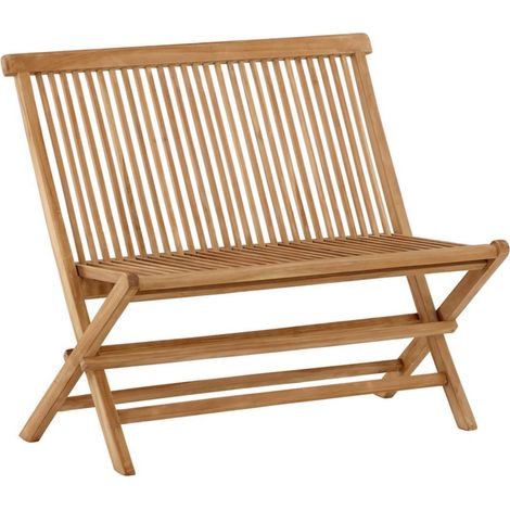 Banc de Jardin Pliable en Teck "Ghana" 100cm Naturel
