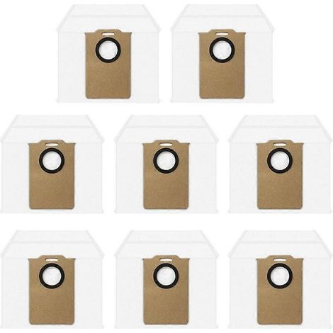 Lot de 8 sacs à poussière pour aspirateurs Monsga MS1 MAX / Ultenic T10 Lite / Liectroux M70 Pro / BPMIO B15 Plus / Lubluelu L15 Plus