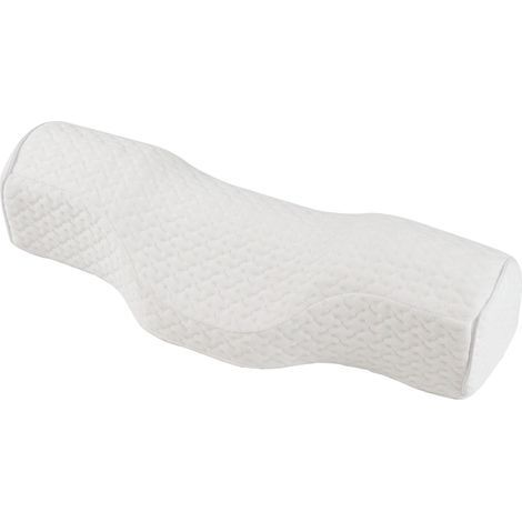 1 oreiller cervical pour dormir, oreiller de soutien cervical en mousse à mémoire de forme pour les raideurs de la nuque, oreiller de soutien cervical pour les personnes dormant sur le côté et sur le (1/5)