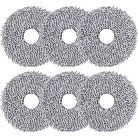 6pcs Lingettes de Rechange pour Roborock Saros 10R, QV 35A,QV 35S,Qrevo S,Qrevo Pro,Qrevo Edge,Qrevo Curv,Qrevo Master, Microfibre Douce,Lavable et Réutilisable Mop Pads (1/5)