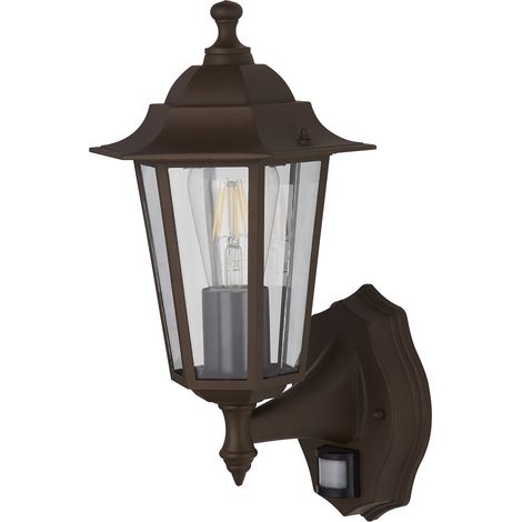 Applique Vintage-Decò Alex Acciaio Marrone Vetro Trasparente 1 Luce E27 (1/5)