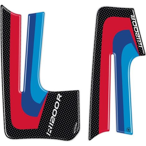 2 ADESIVI 3D PROTEZIONI LATERALI RALLY compatibili per MOTO BMW R1200R fino al 2015 (1/2)