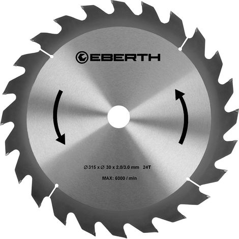 Lame scie circulaire bois 315mm alésage 30mm 24 dents carbure –