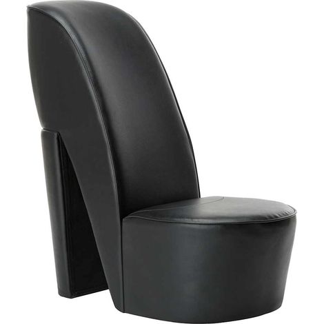 Maison Exclusive - Poltrona a Forma di Scarpa con Tacco in Similpelle Nera