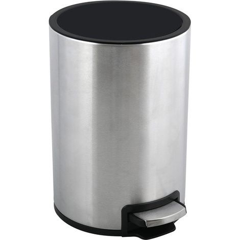 Poubelle à pédale Inox RIKU 5L Brossé Spirella