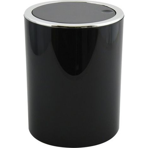 Poubelle à bascule KAMAKA 6L Noir MSV