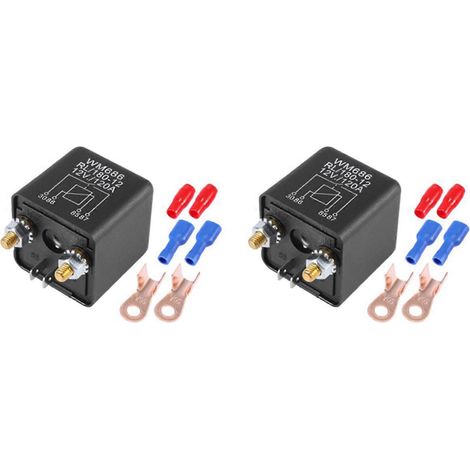 relais WM686 DC 12V, relais d'isolation de batterie 12V / 120A (charge de crête) pour voitures et camions, avec bornes de câblage (1/5)