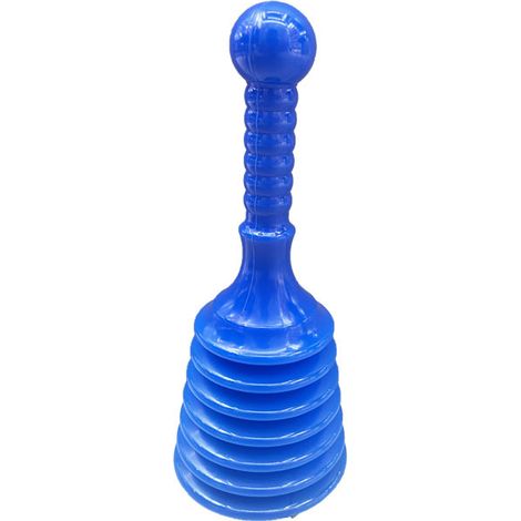 Déboucheur évier professionnel haute pression - Pompe aspirante pour canalisations et siphons, débouche tous types de lavabos, bleu, outil efficace (1/2)