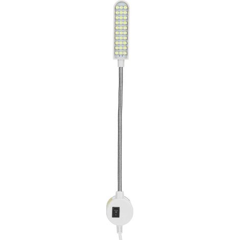 Lampe LED pour machine à coudre, 30 LED, col de cygne, base magnétique, prise UE, AC110‑250V (1/5)