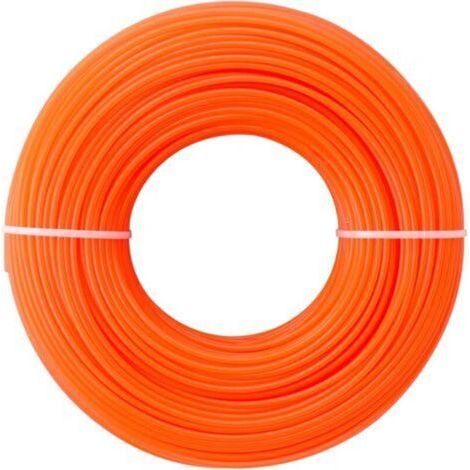 100m Fil Coupe Bordures 2,4 mm Diamètre Fil pour Débroussailleuse Nylon (1/4)