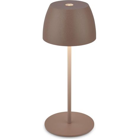 Briloner Serina Mini lampe de table LED sans fil IP44, à intensité variable, tactile, anti-éclaboussures, sans fil, Umbrasand, Ø8 x 20 cm (1/5)