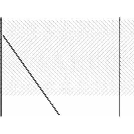Maison Exclusive - Zaunpfosten Grau 25 x 1,5 m (60 x 60 mm Masche