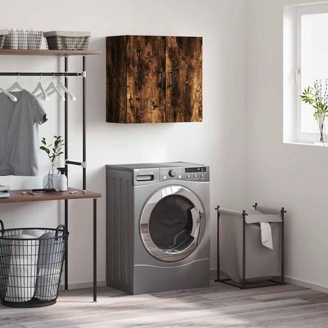 vidaXL Wall Cabinet Smoked Oak 60x31x60 cm Engineered Wood (1/5)