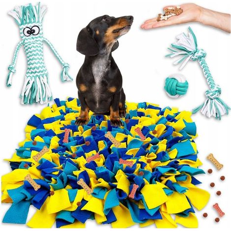 Tapis de détection de odeurs pour chiens et chats, jouet éducatif, peut être récompensé par des friandises, 35 x 35 cm (cadeau gratuit) (1/5)
