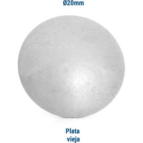 tachuela lisa. acero. para cubrir tornillería - heico acabado plata vieja ( color:000000 100)