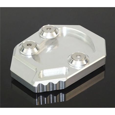 (Argent)waase Compatible avec Yamaha YZF R1 YZF-R1 2009 2010 2011 2012 2013 2014 Béquille latérale, extension et plaque de support maxpower (1/4)