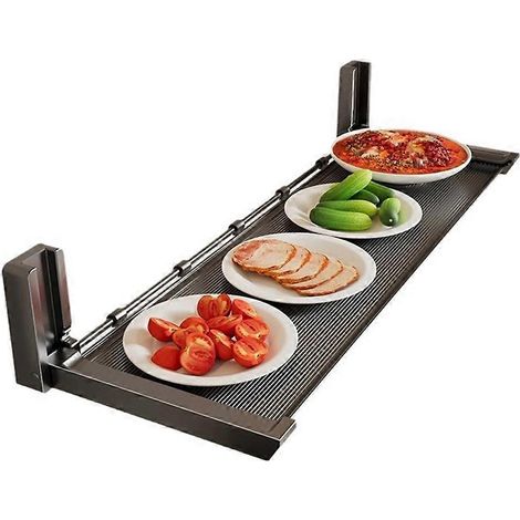 Organisateur mural pliable pour la préparation de la vaisselle, sans perçage, avec égouttoir de grande capacité. (1/5)